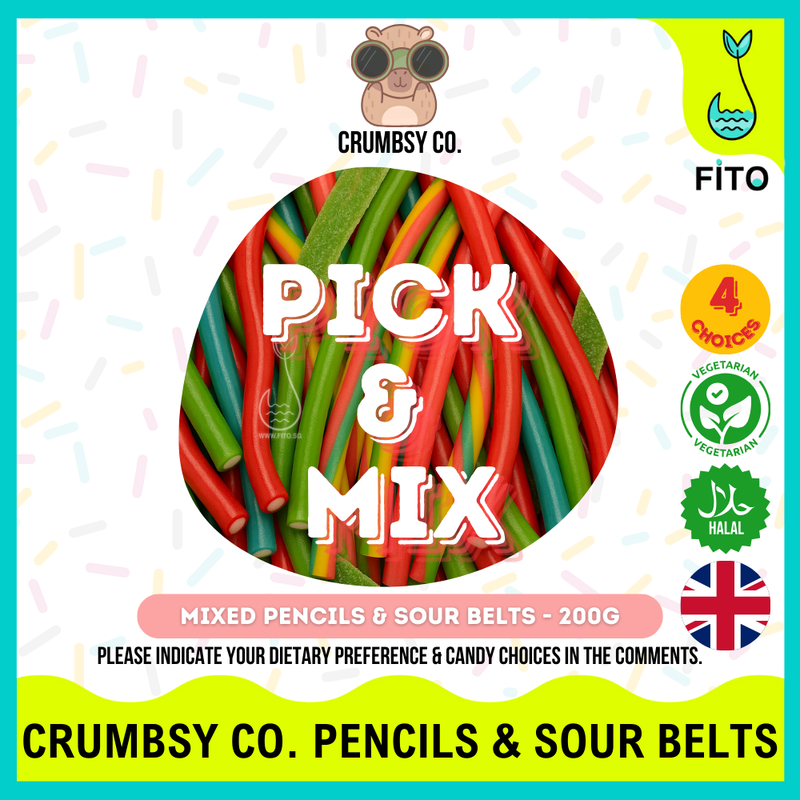 CRUMBSY CO - PICK & MIX  PENCILS & SOUR BELTS