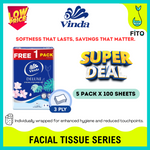 VINDA - DELUXE 3PLY FACIAL TISSUE SOFT PACK